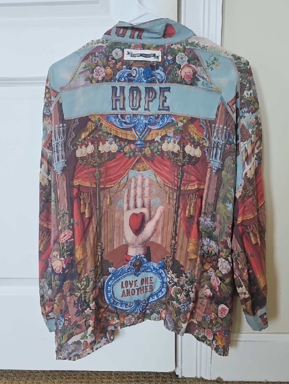 Boho Floral Printed Open-Front Jacket - Multi 100% Viscose - Picture 3 of 10